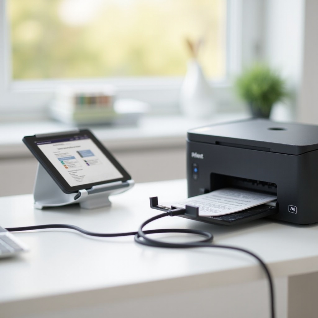 drucken vom tablet mit kabel