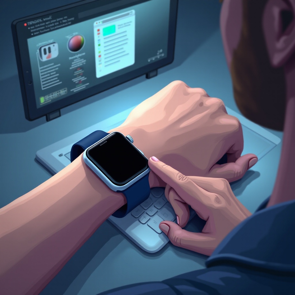apple watch bildschirm schwarz